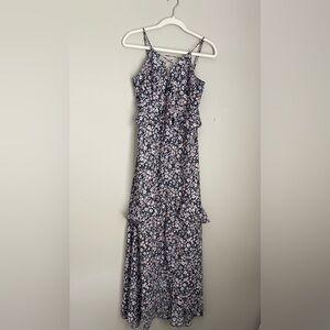 Gianni Bono Medium Tiered Ruffled Spaghetti Strap Dress